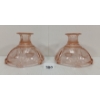 Image 4 : LOT OF 2 - PINK DEPRESSION GLASS CANDLE STICK HOLDERS