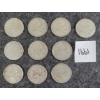 Image 1 : LOT OF 10 - 1943-1966 CDN 25 CENT SILVER COINS