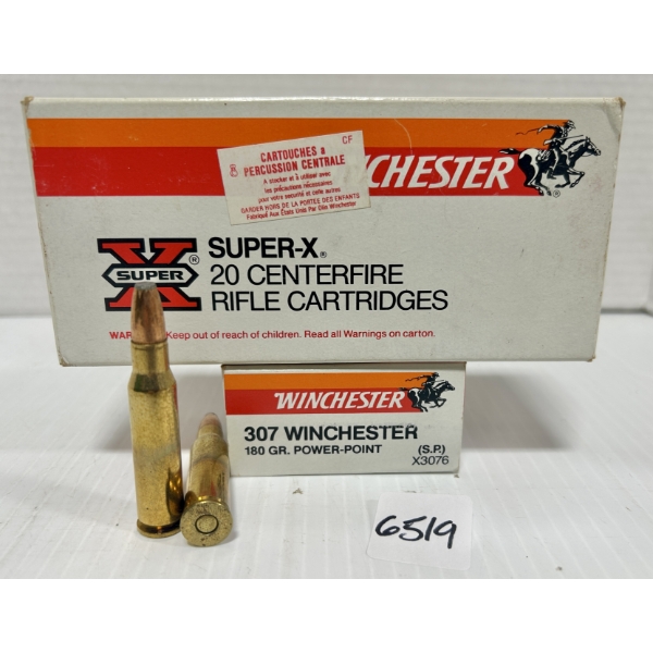 AMMO: 40X WINCHESTER .307 WIN - 180 GR SP