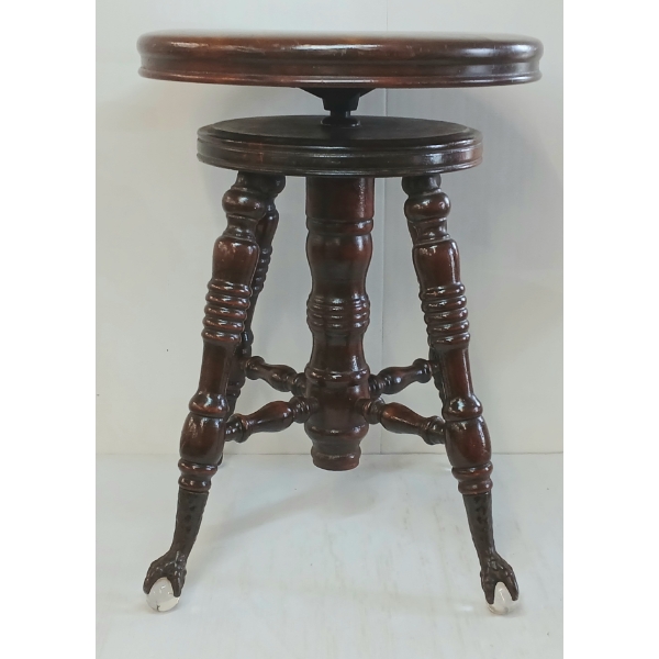 CLAW FOOT PIANO STOOL