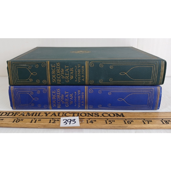 LOT OF 2 - "SOURCE RECORDS OF THE GREAT WAR" VOL. 6 & 7 - HARDCOVERS