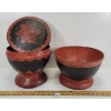 Image 1 : LOT OF 2 - INDIGENOUS CARVED BASKET BOWLS 