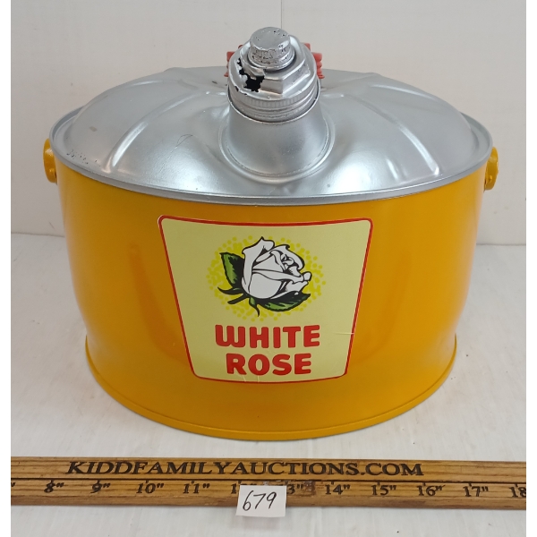 WHITE ROSE OIL CAN - 2GAL - RESTORED