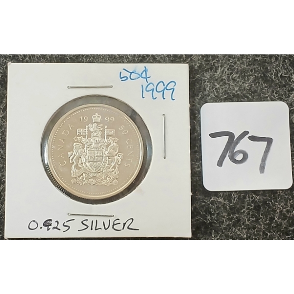 1999 CDN 50 CENT SILVER COIN