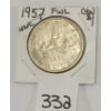 1957 CDN SILVER DOLLAR - UNCIRCULATED