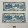 Image 2 : LOT OF 2 - 1954 CDN $5 BANKNOTES
