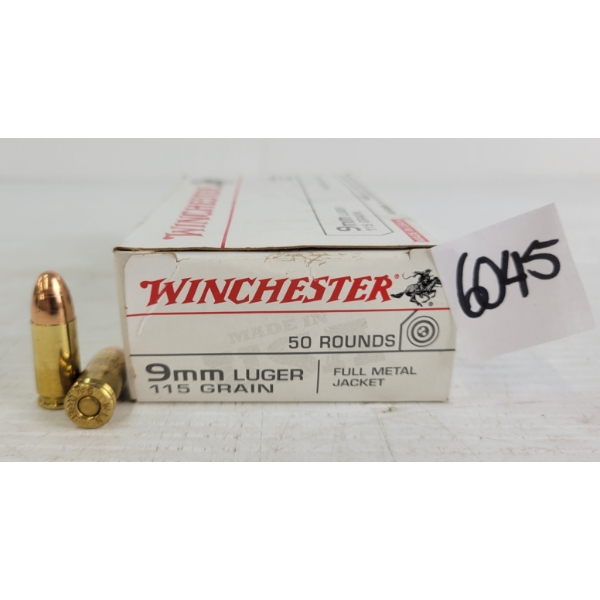 AMMO: 50X WINCHESTER 9MM LUGER - 115GR