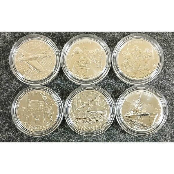 2005 RCM 50 CENT STERLING SILVER COIN SET - BATTLE OF BRITAIN