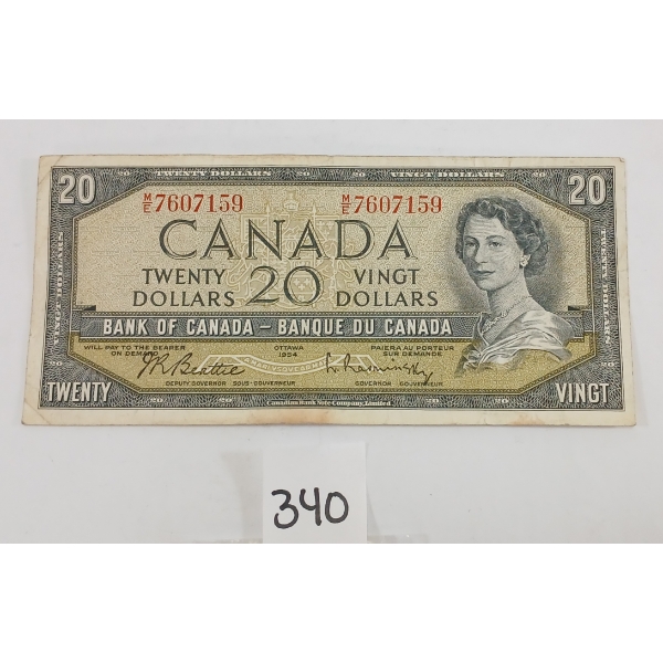 1954 CDN $20 BANKNOTE
