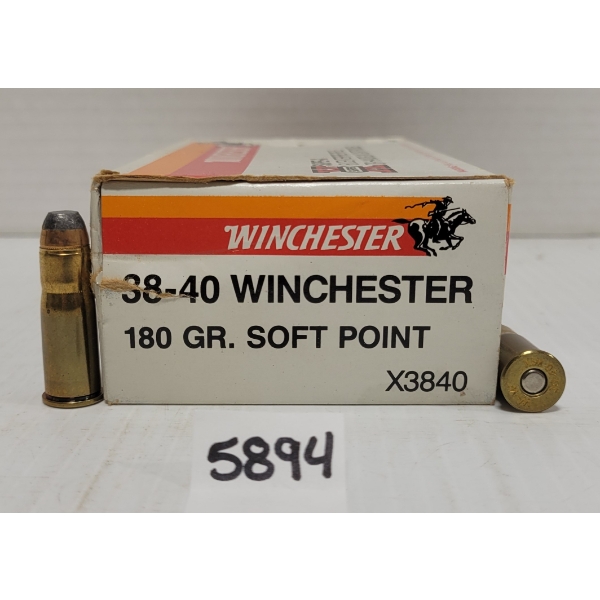 AMMO: 50X WINCHESTER .38-40 WIN 180 GR. SP