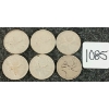 Image 1 : LOT OF 6 - 1947-1968 CDN 25 CENT COINS