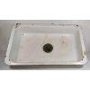 ENAMEL SINK W/ COPPER DRAIN ASSEMBLY