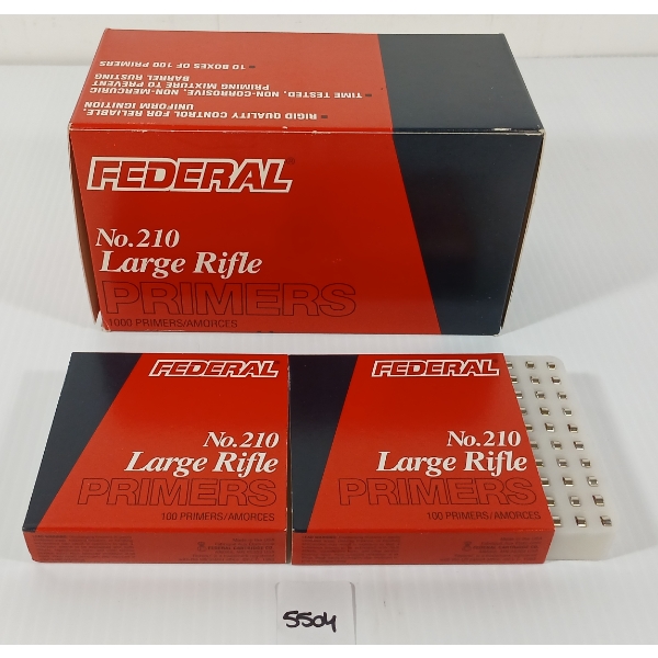 PRIMERS: APPROX 1000X FEDERAL NO. 210 LARGE RIFLE PRIMERS