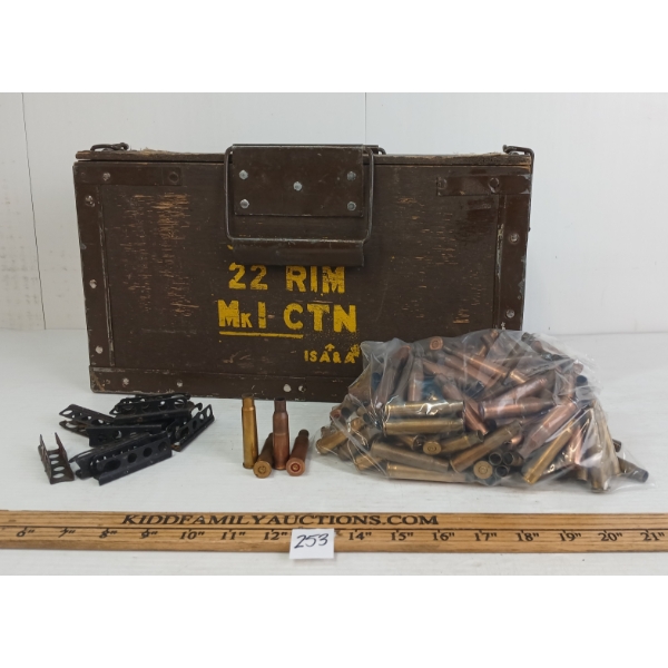BRASS: APPROX 350X MIXED MILITARY ISSUED IN CRATE