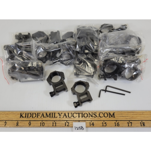 LOT OF 12 - PAIRS OF SCOPE RINGS - INCL 30MM 