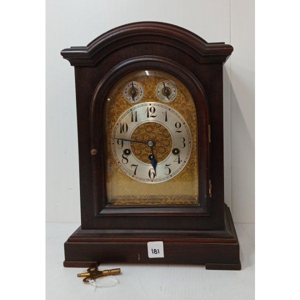 1924 JUNHANS MANTEL W/ MINISTER CHIME CLOCK