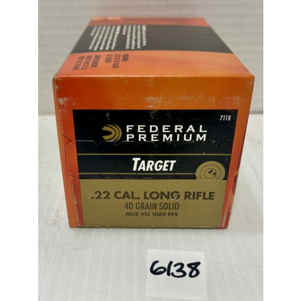 AMMO: 500X FEDERAL .22 LR - 40 GR