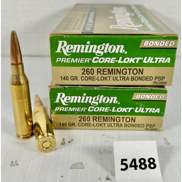 AMMO: 40X REMINGTON .260 REM - 140 GR SP