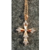 Image 2 : 18K GOLD PLATED SIMULATED DIAMOND CROSS NECKLACE