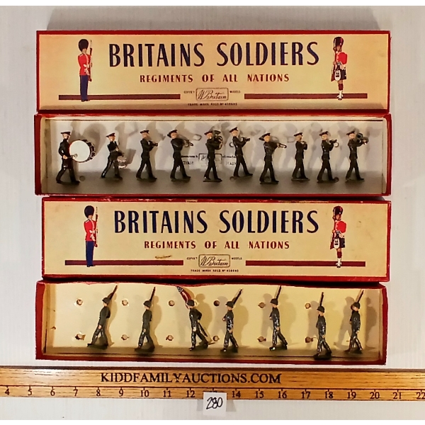 LOT OF 2 - BRITAINS SOLDIERS LEAD FIGURES - NO. 267 U.S. INFANTRY & 1301 U.S. ARMY BAND