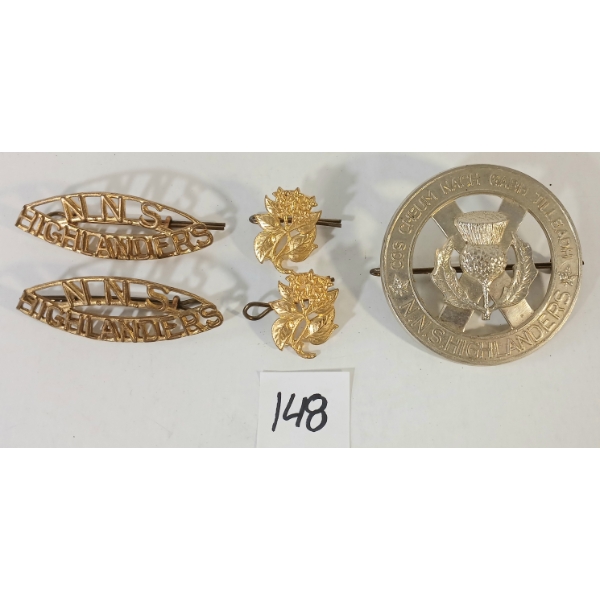 LOT OF 5 - N.N.S. HIGHLANDERS BADGES