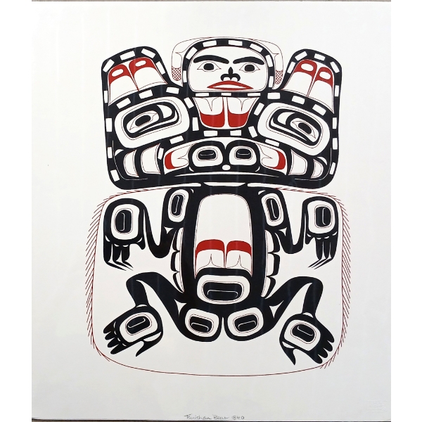 "TSIMSHIAN BEAR" BY UNKNOWN ARTIST (20TH CENTURY) - SILKSCREEN