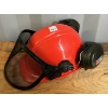 CHAINSAW SAFETY HELMET W/ DUST SCREEN & EAR PROTECTION