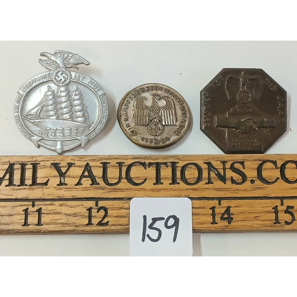 LOT OF 3 - WWII GERMAN TINNIES