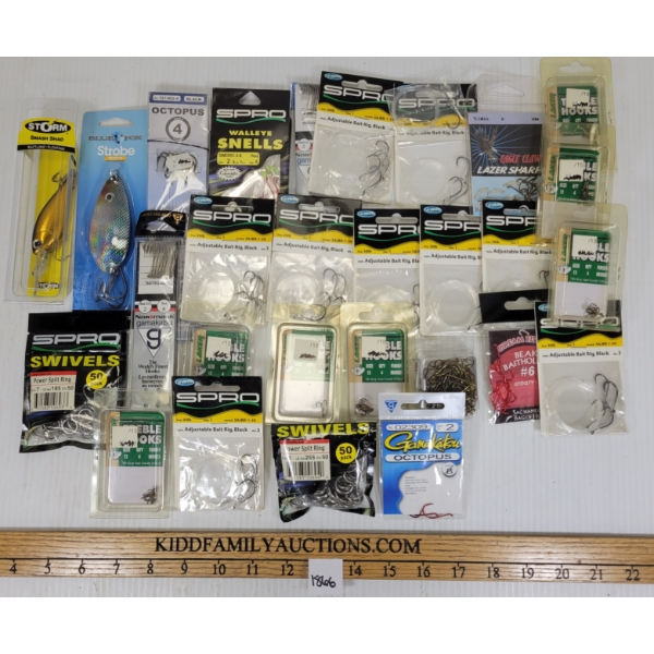 JOB LOT - FISHING ACCESS - INCL HOOKS & LURES, ETC