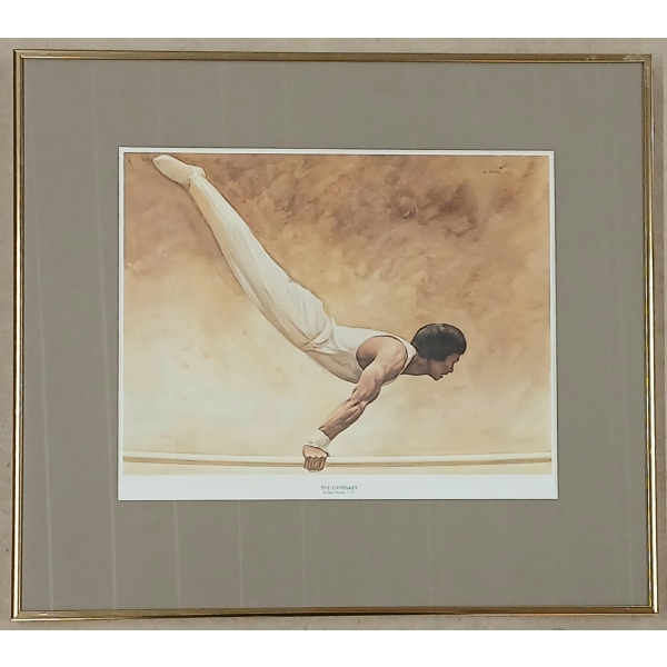 1976 "THE GYMNAST" BY KEN DANBY - FRAMED PRINT