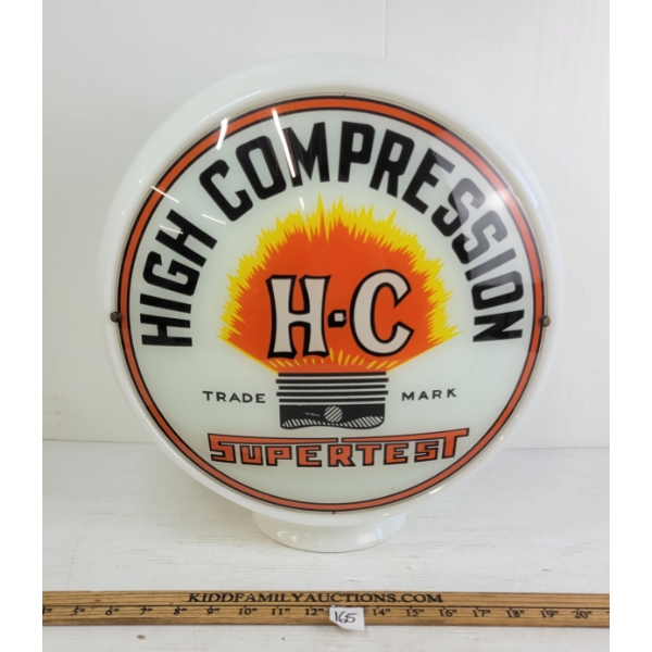 SUPERTEST "HIGH COMPRESSION" GLASS GAS PUMP GLOBE