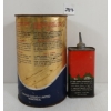 Image 2 : LOT OF 2 - TEXACO MOTOR OIL QT FIBRE CAN & HOME LUBRICANT TIN