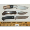 Image 2 : LOT OF 3 - KNIVES W/ LEATHER SHEATHS