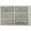 Image 2 : LOT OF 6 - 1954 CDN $1 BANKNOTES