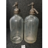 Image 2 : LOT OF 2 - W.H. CALVERT & SELTZER WORKERS CO-OP SHOP - CLEAR ACID-ETCHED - SELTZER BOTTLES