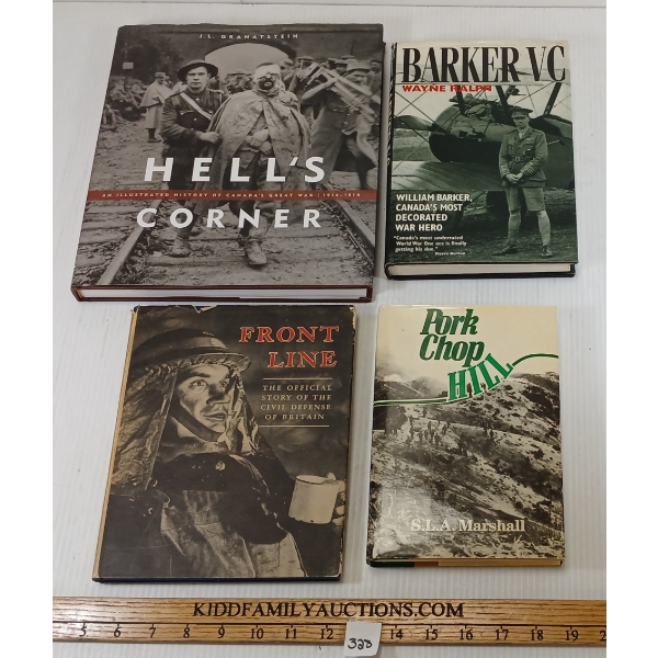 LOT OF 4 - MISC NOVELS - INCL "PORK CHOP HILL" & "FRONT LINE," ETC
