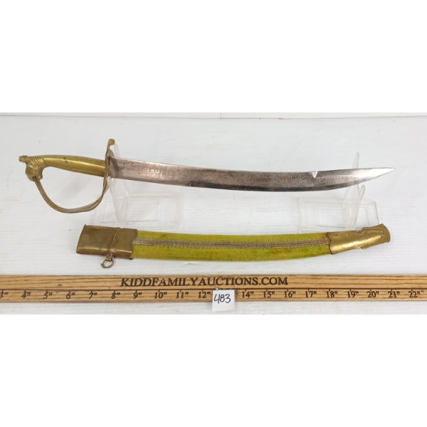 INDIAN KUKRI SWORD W/ VELVET SCABBARD