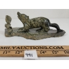 Image 5 : "INUKSHUK AND WOLF" BY POOTOOGOOK JAW - STONE
