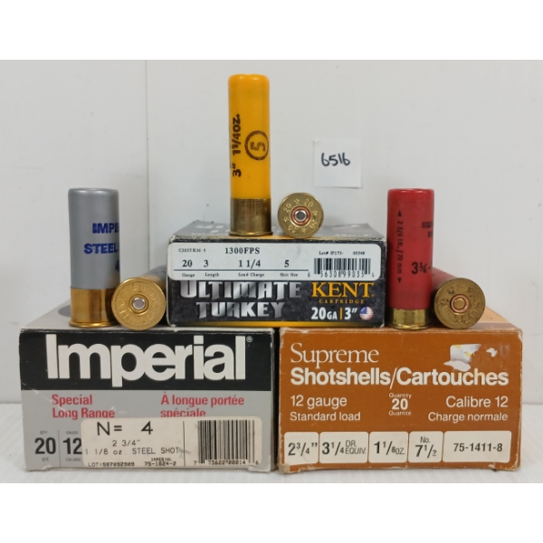AMMO: 59X 12 & 20GA - 2 3/4IN & 3IN - #4 & 5 SHOT
