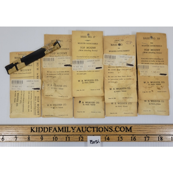 LOT OF 10 - SCOPE BASES - INCL WEAVER