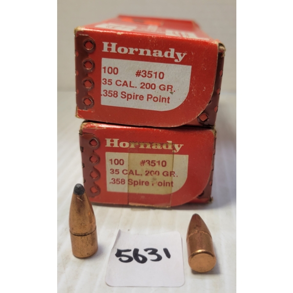 BULLETS: APPROX 170X HORNADY .35 - 200GR - SPIRE POINT