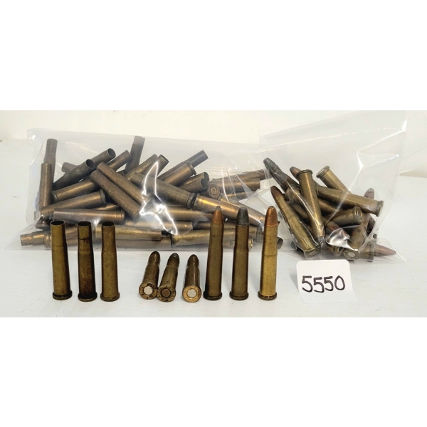 AMMO/BRASS: APPROX 20X .22 HORNET & .22 K-HORNET (LIVE) & APPROX 60X BRASS