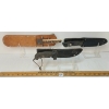 Image 3 : LOT OF 3 - FIXED BLADE KNIVES W/ LEATHER SHEATHS