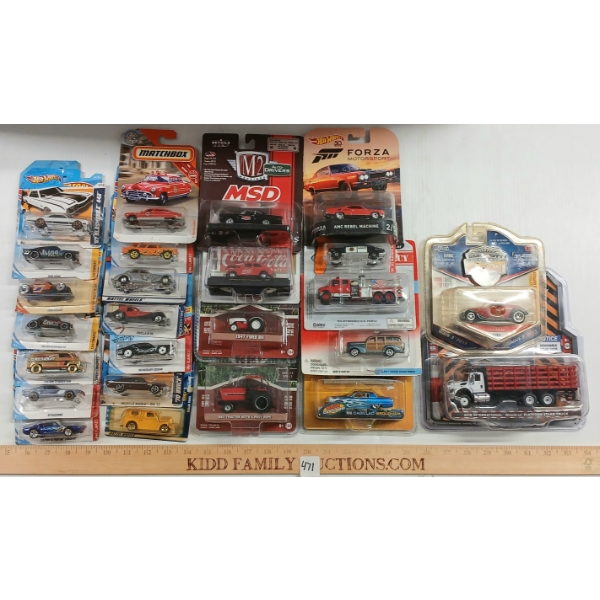 LOT OF 25 - DIECAST MODELS - HOTWHEELS, GREENLIGHT, MATCHBOX, ETC
