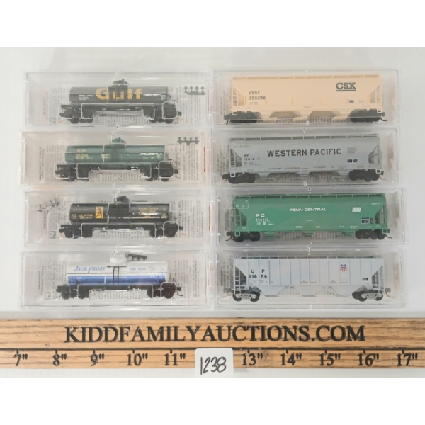 LOT OF 8 - MICRO TRAINS - HERCULES POWDER CO., JACK FROST CANE SUGAR, GULF OIL, ETC