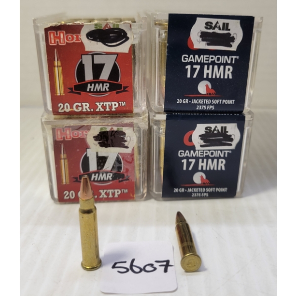 AMMO: 171X CCI GAMEPOINT & HORNADY .17 HMR - 20GR - JSP & XTP