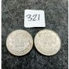 Image 1 : LOT OF 2 - 1952 & 1953 CDN 50 CENT COINS