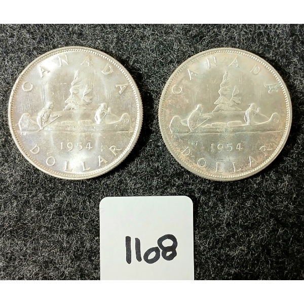 1954 CDN SILVER DOLLARS - VOYAGEUR