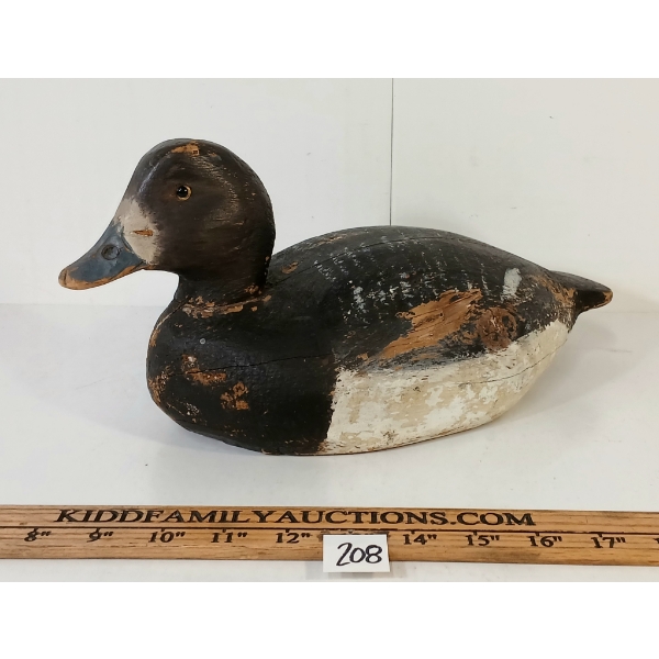 GOLDEN EYE DUCK DECOY - SIGNED G.F.(?)