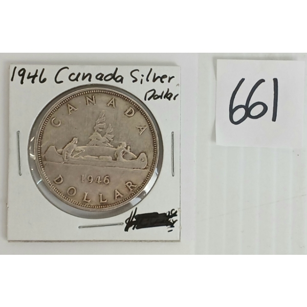 1946 CDN SILVER DOLLAR COIN